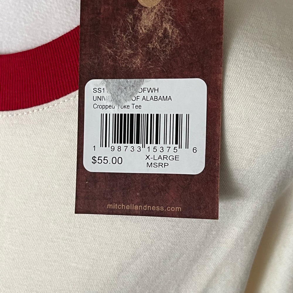 NWT Mitchell and Ness University of Alabama Roll Tide TShirt Size XL - Picture 8 of 9